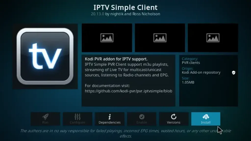 IPTV on Kodi